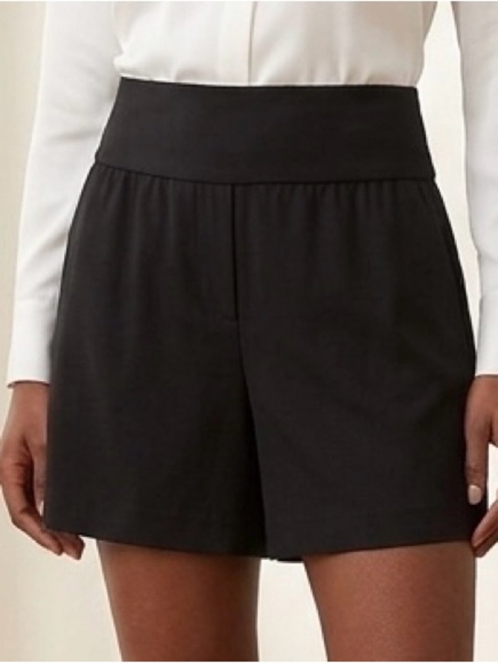 Skies Are Blue black Elastic Back Shorts fully lined Sz XS